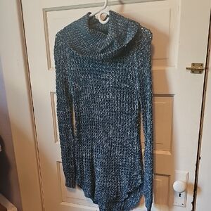 Rue21 Blue Cowl Neck Sweater with Relaxed Fit